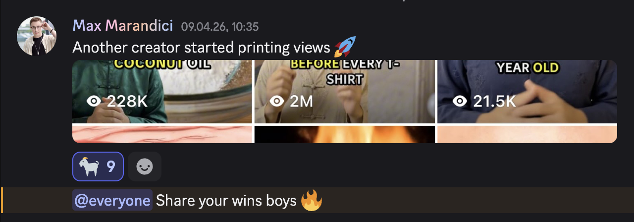 another creator printing views — 2M / 228K / 21.5K